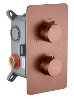 Встраиваемый смеситель для душа Boheme Cell 134-2-BRB термостатический бронза брашированная